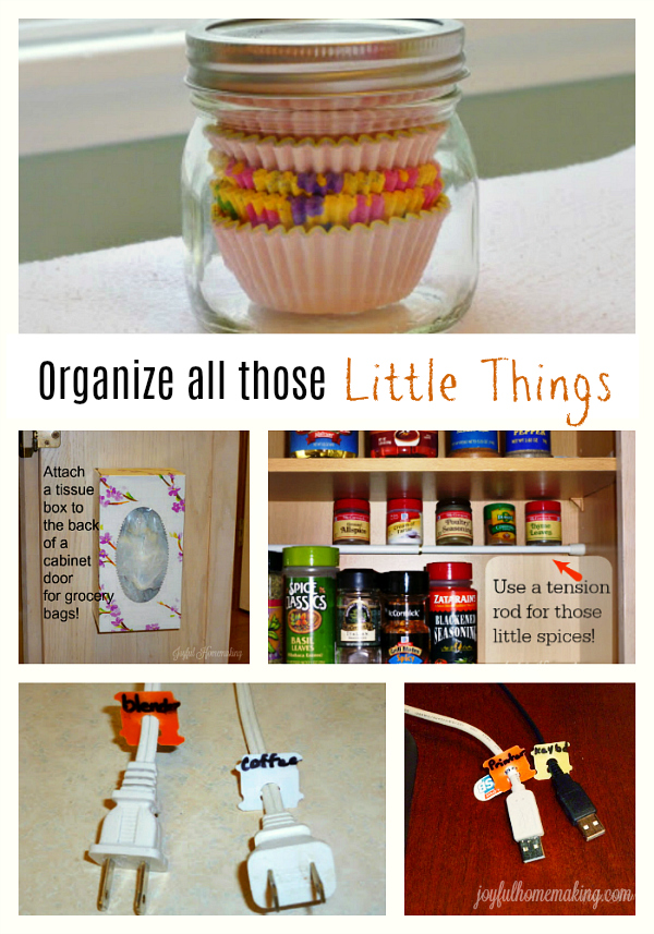 organization, Organizing those Little Things, Joyful Homemaking