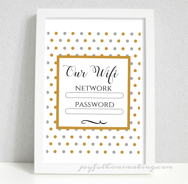 wifi printable, Wifi printable, Joyful Homemaking