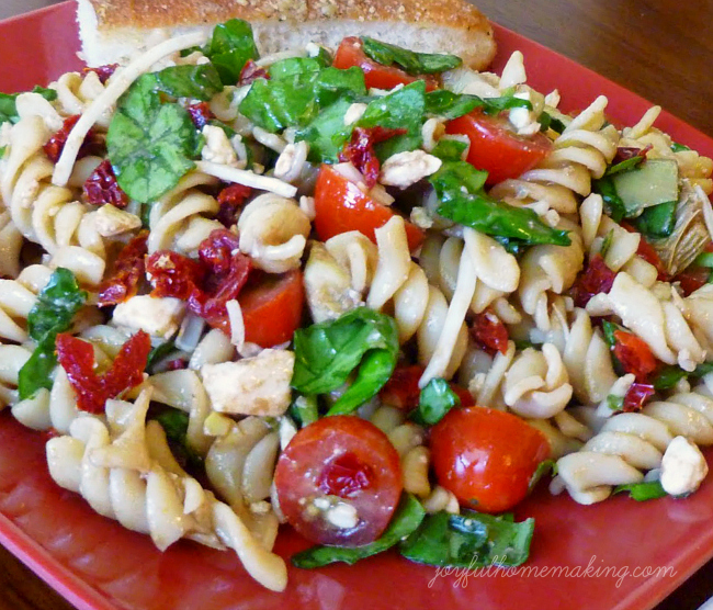 chicken salad, Pesto and Sun-dried Tomato Chicken Salad, Joyful Homemaking