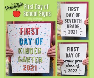 , Free Printable First Day of School Signs, Joyful Homemaking