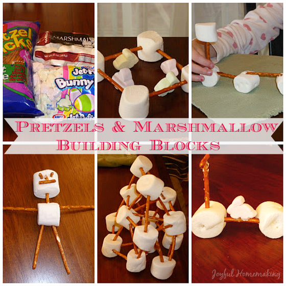 building with marshmallows, Family Food Fun, Joyful Homemaking