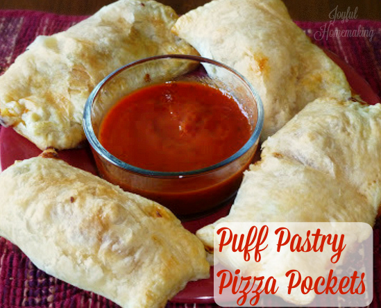 pizza pockets, Puff Pastry Pizza Pockets, Joyful Homemaking