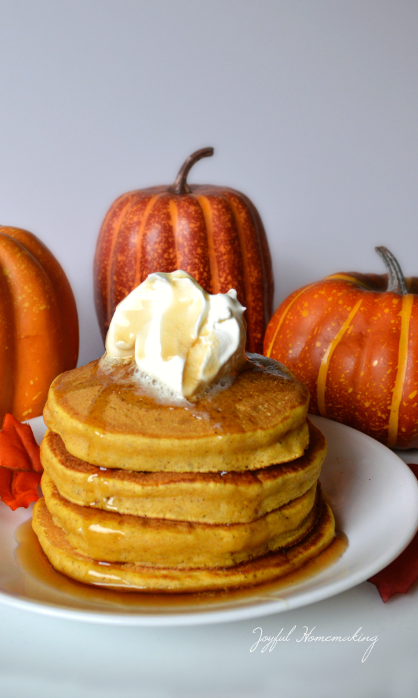 pumpkin pancakes, Pumpkin Pie Pancakes, Joyful Homemaking