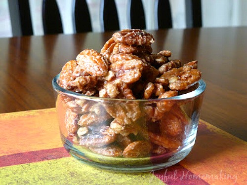 pumpkin pie spiced nuts, Pumpkin Pie Spiced and Sugared Nuts, Joyful Homemaking