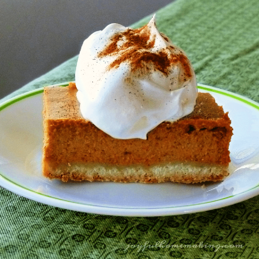 Pumpkin "Pie" with a Shortbread Crust