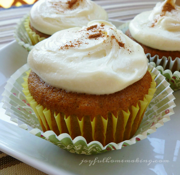 pumpkin cupcakes, Pumpkin Spice Cupcakes, Joyful Homemaking