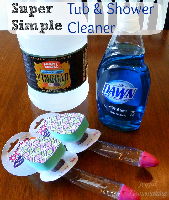 Simple Shower And Tub Cleaner, Homemade Bathtub Cleaner With Dawn And Vinegar