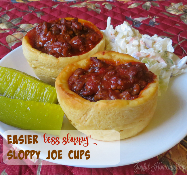 sloppy joe, Sloppy Joe Cups, Joyful Homemaking