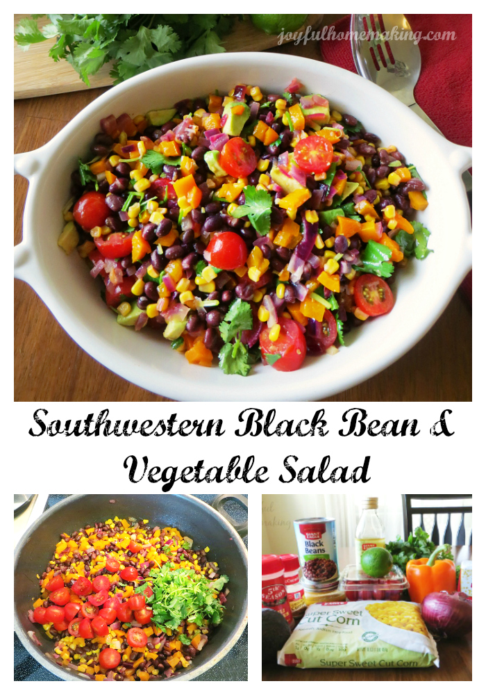 southwestern black bean and vegetable salad, Southwestern Black Bean and Vegetable Salad, Joyful Homemaking