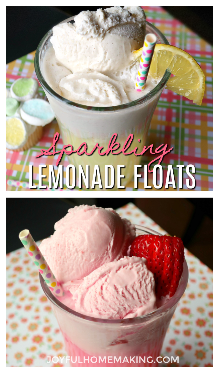 , Sparkling Lemonade Floats, Joyful Homemaking