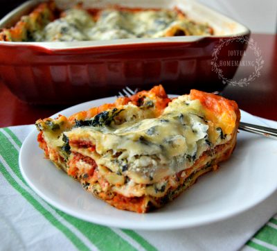 Delicious Meatless Spinach Lasagna