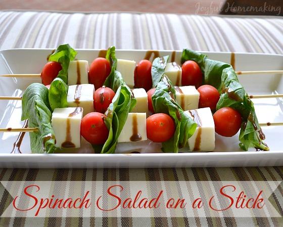 , Spinach Salad on a Stick, Joyful Homemaking
