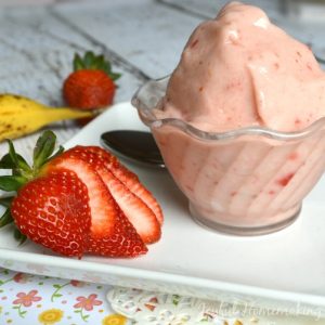frozen fruit strawberry banana ice cream, Strawberry Banana &#8220;Ice Cream&#8221;, Joyful Homemaking