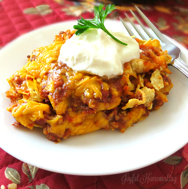 Taco Casserole, Scrumptious Taco Casserole, Joyful Homemaking