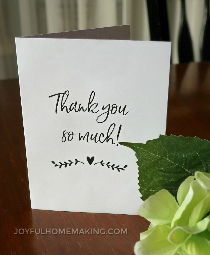 free printable thank you card joyful homemaking