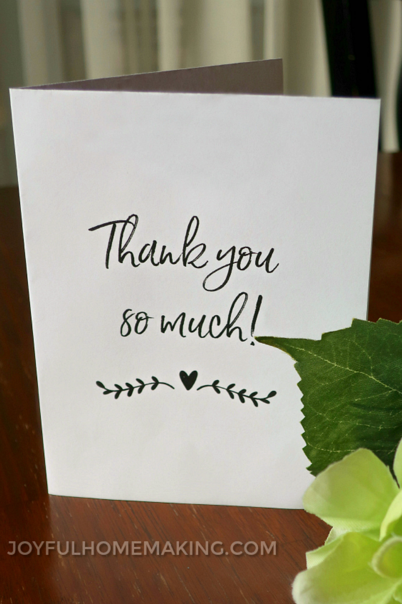 free printable thank you card joyful homemaking