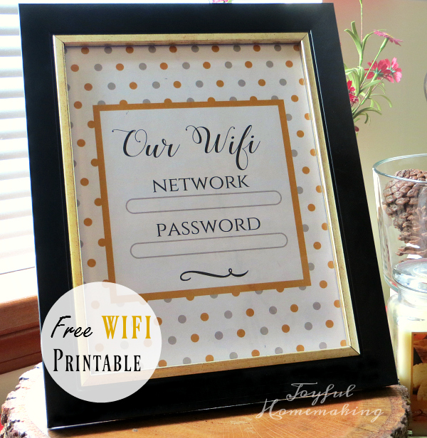 Wifi Printable Joyful Homemaking